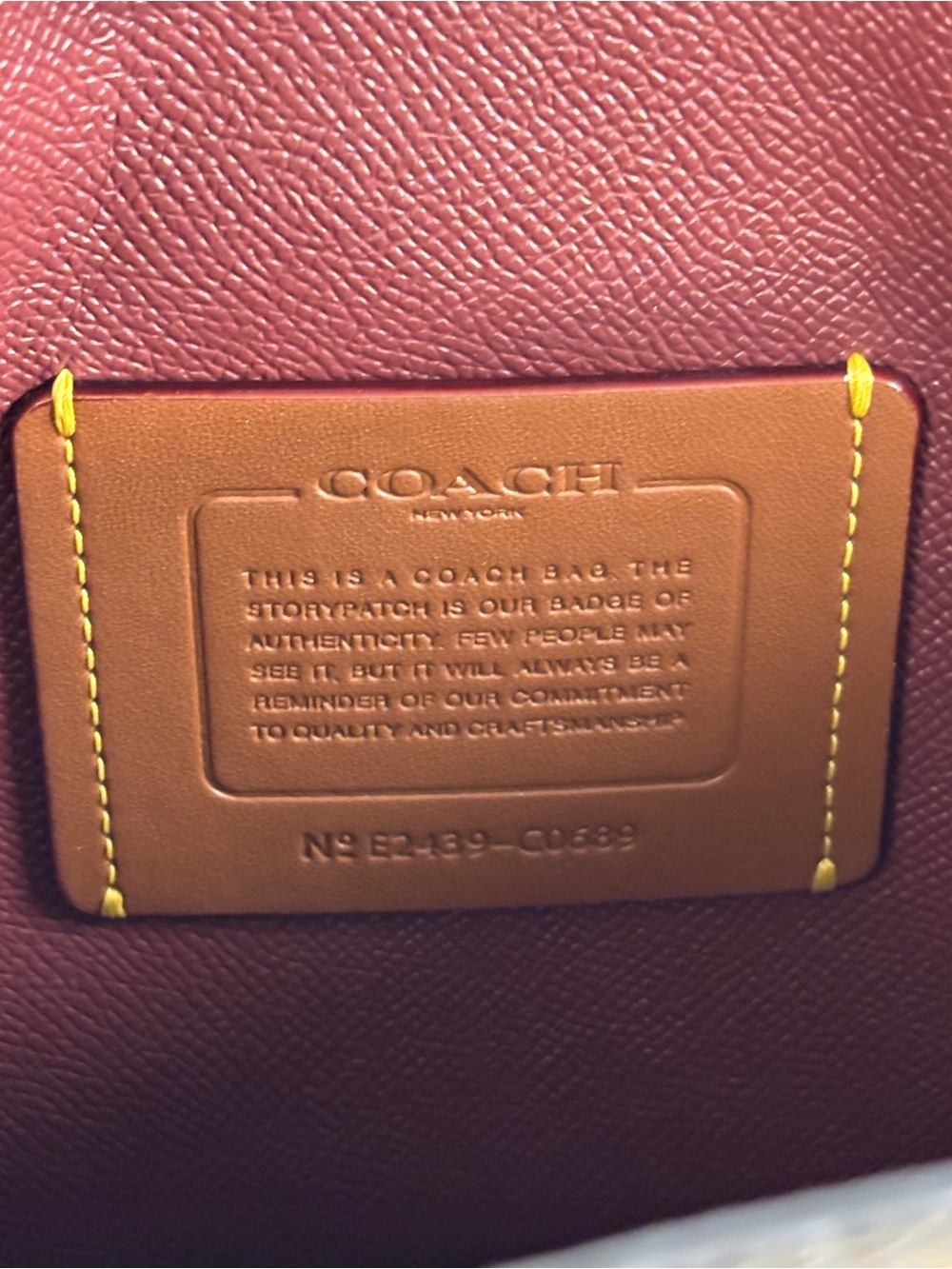 Coach Willow Tote Black Pebbled Leather (Model C0689) - Picture 9 of 15
